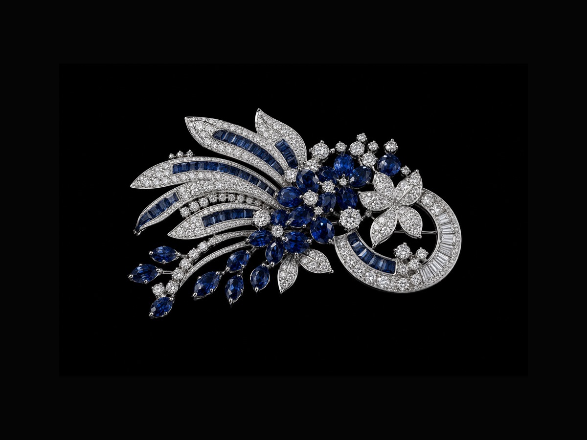 Broche saphir