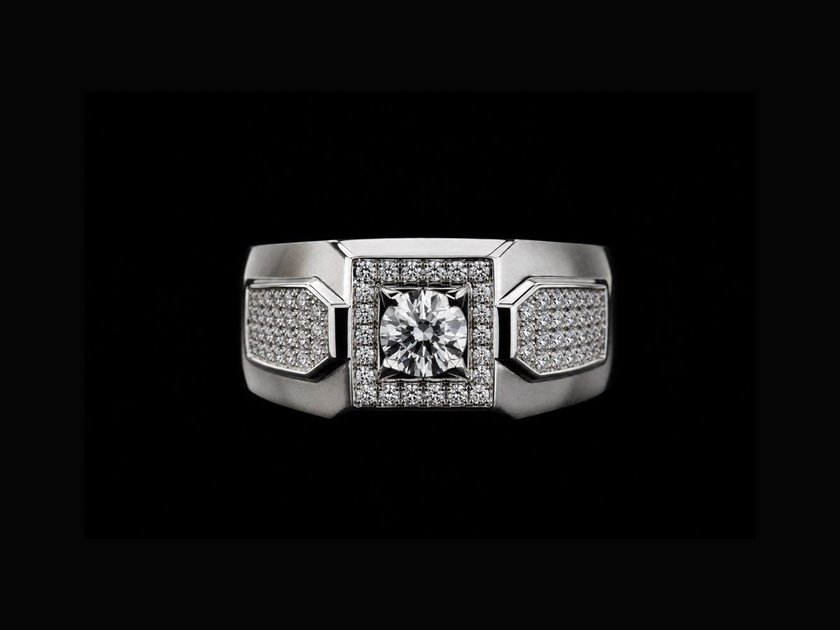 Bague homme diamant